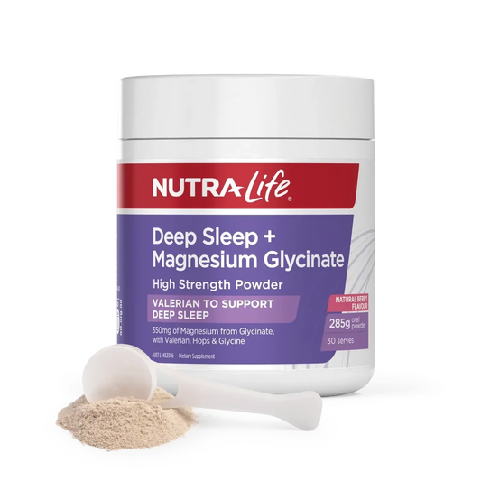 NutraLife Deep Sleep + Magnesium Glycinate High Strength Powder 285g
