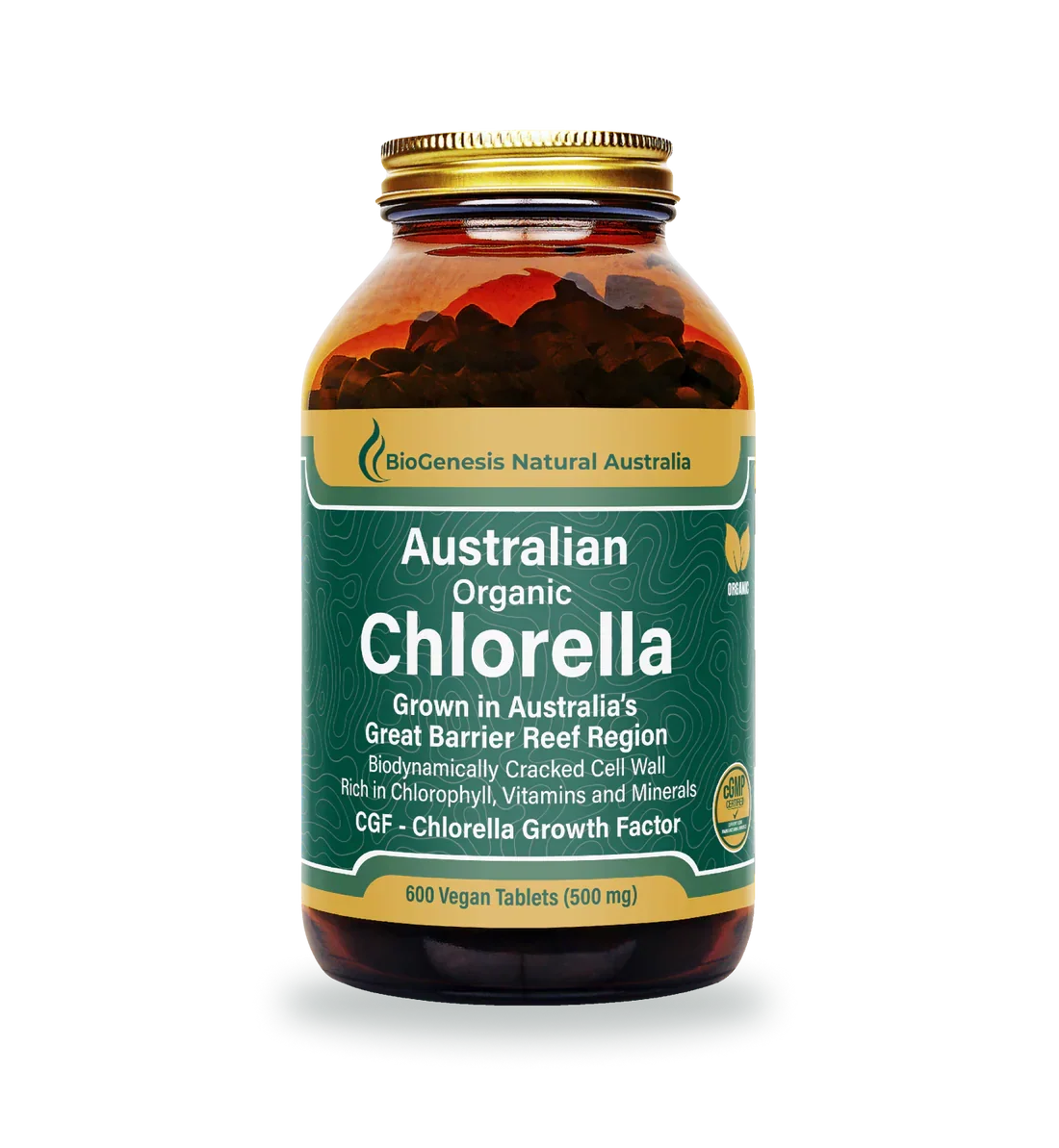 BioGenesis Spirulina and Chlorella with Organic Marine Plant Minerals 500mg 600 Tablets