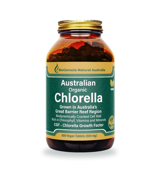 BioGenesis Spirulina and Chlorella with Organic Marine Plant Minerals 500mg 600 Tablets