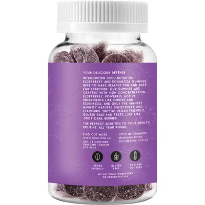 Chuu Nutrition Elderberry and Echinacea Gummies 40 Pieces