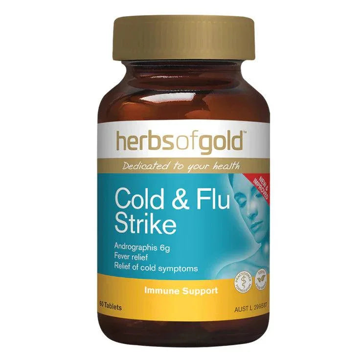 Herbs of Gold Cold and Flu Strike 60 Tablets