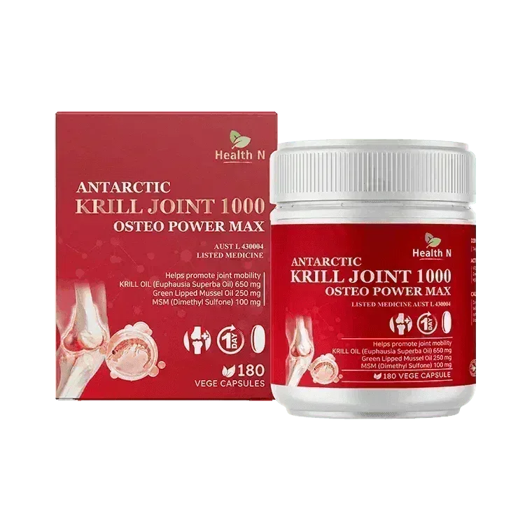 Health N Antarctic Krill Joint 1000 Osteo Power Max 180 Vege Capsules