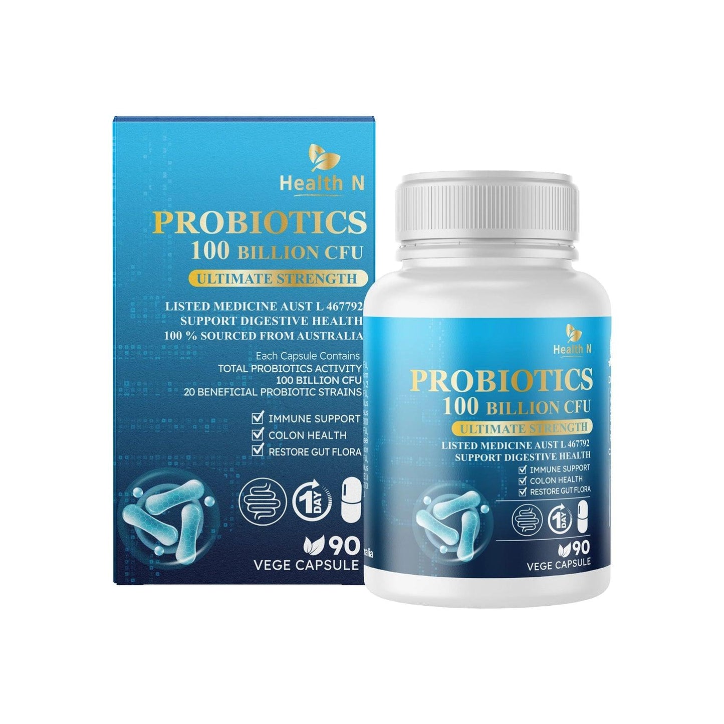 Health N Probiotics 100 Billion CFU 90 Capsules