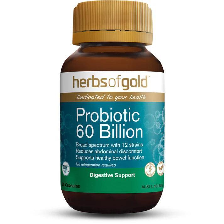 Herbs of Gold Probiotic 60 Billion 60 Capsules - QVM Vitamins™