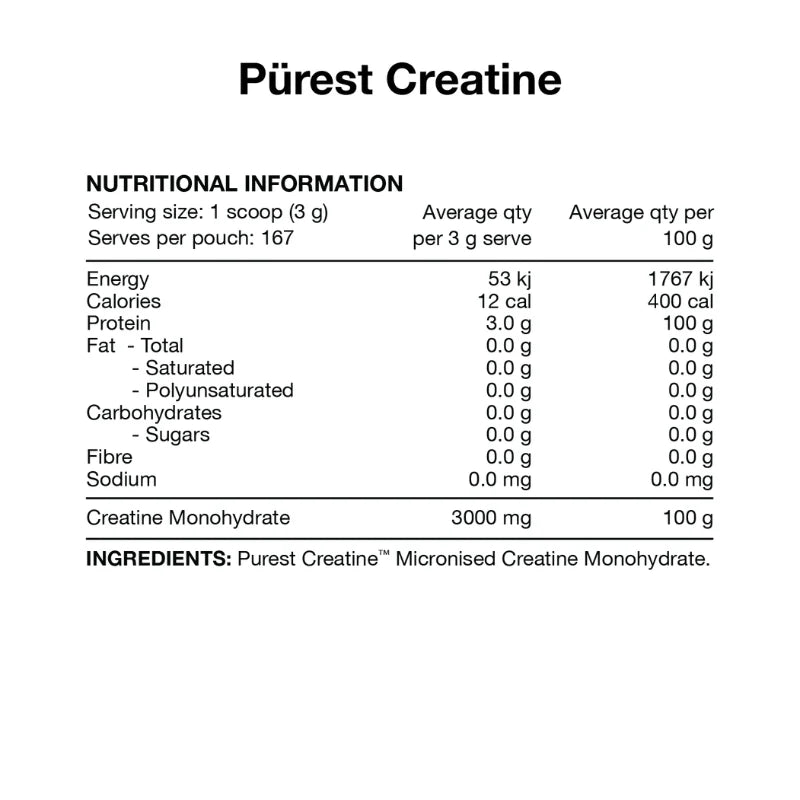 Switch Nutrition Purest Creatine Monohydrate Powder 500g