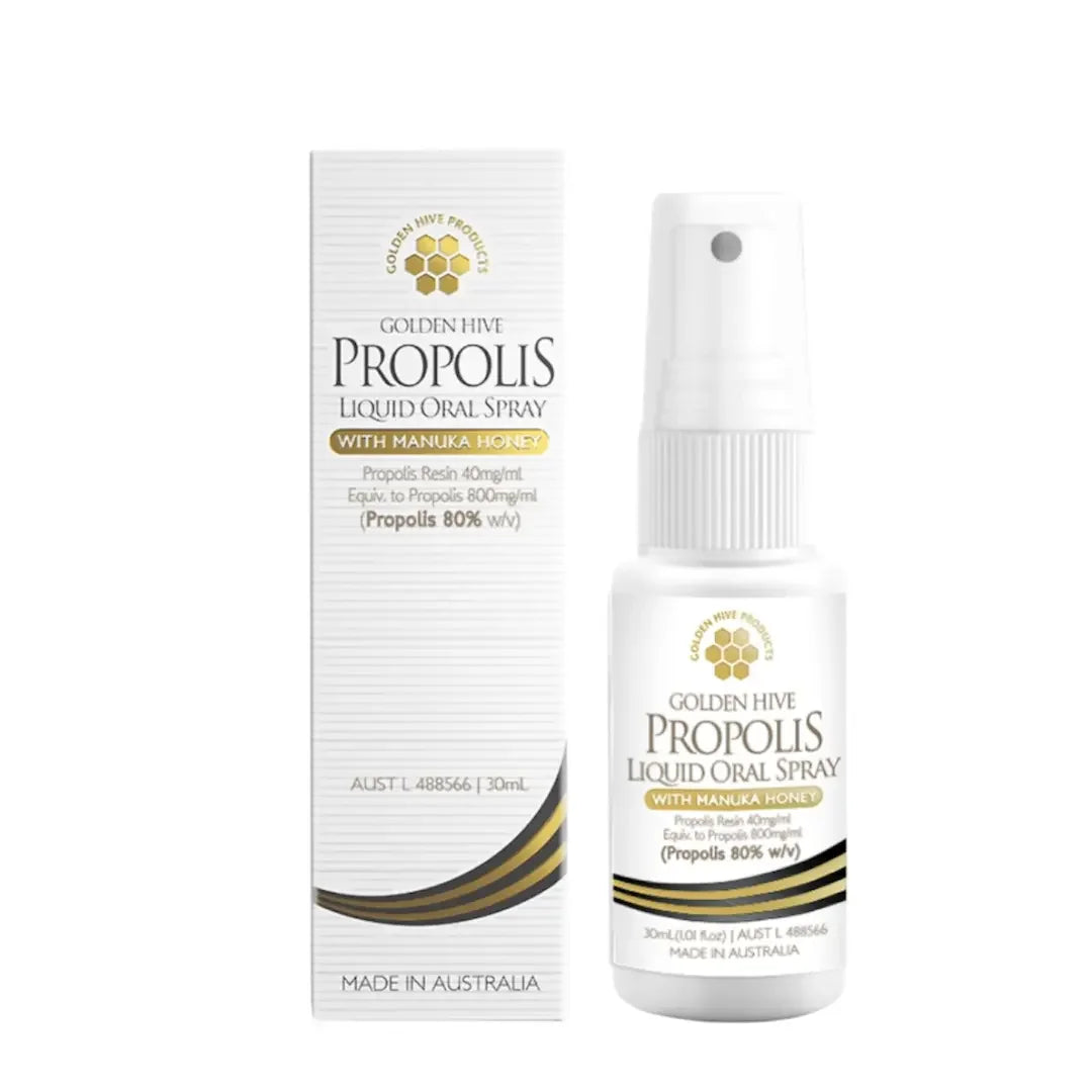 Golden Hive Propolis Liquid Oral Spray With Manuka Honey 30ml
