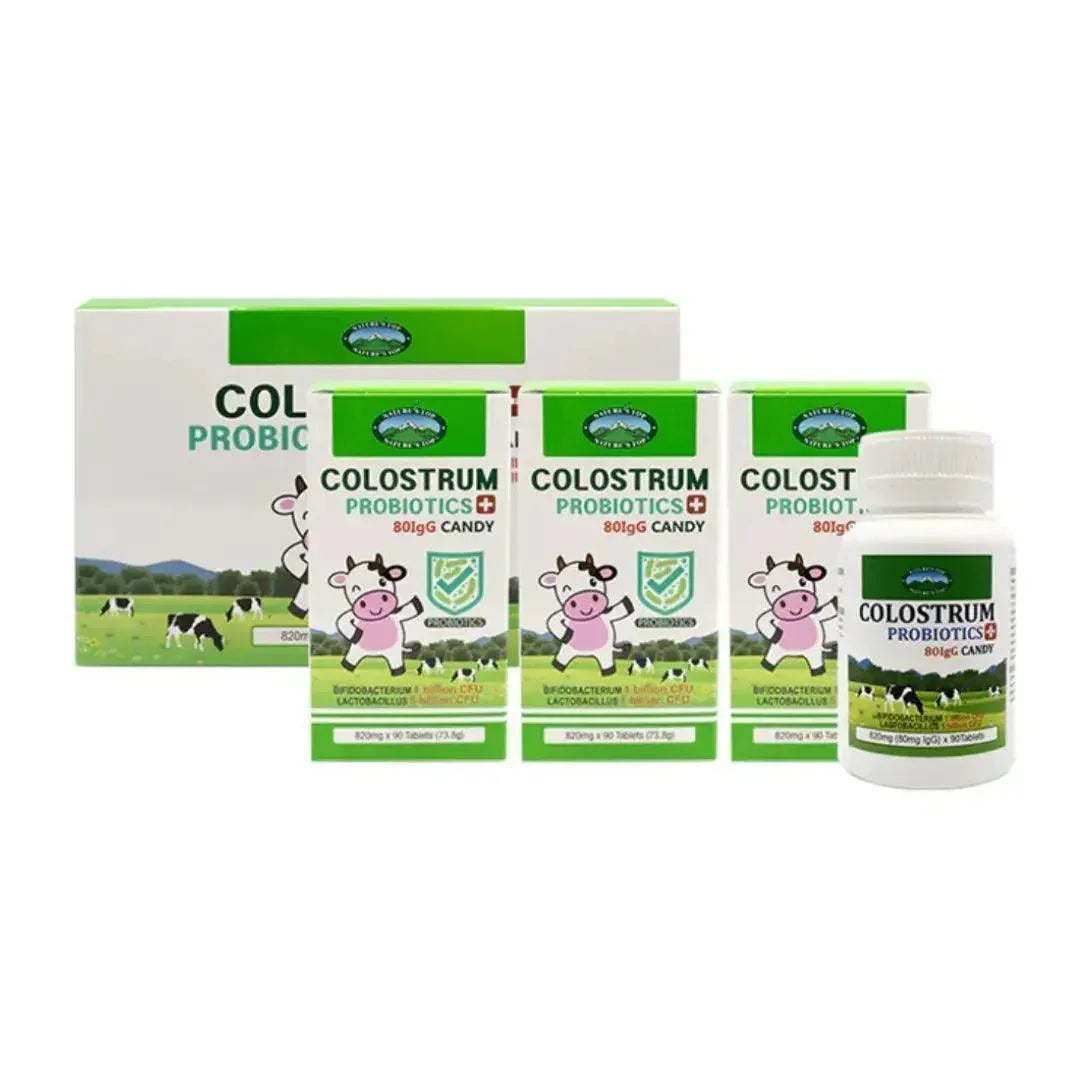 Nature's Top Colostrum Probiotics 80 IgG 90 Capsules x 3