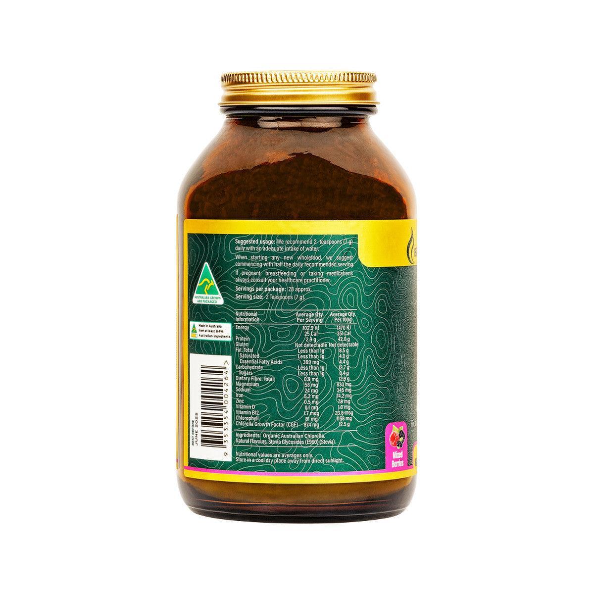 BioGenesis Australian Organic Chlorella Mixed Berries Powder 200g - QVM Vitamins™