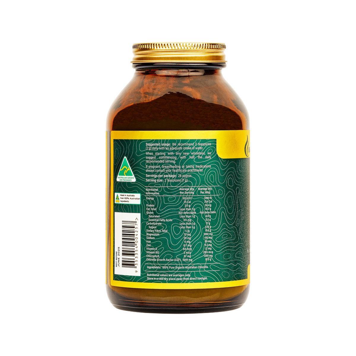BioGenesis Australian Organic Chlorella Powder 200g - QVM Vitamins™