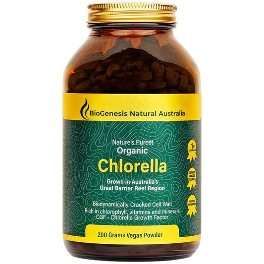 BioGenesis Australian Organic Chlorella Powder 200g - QVM Vitamins™