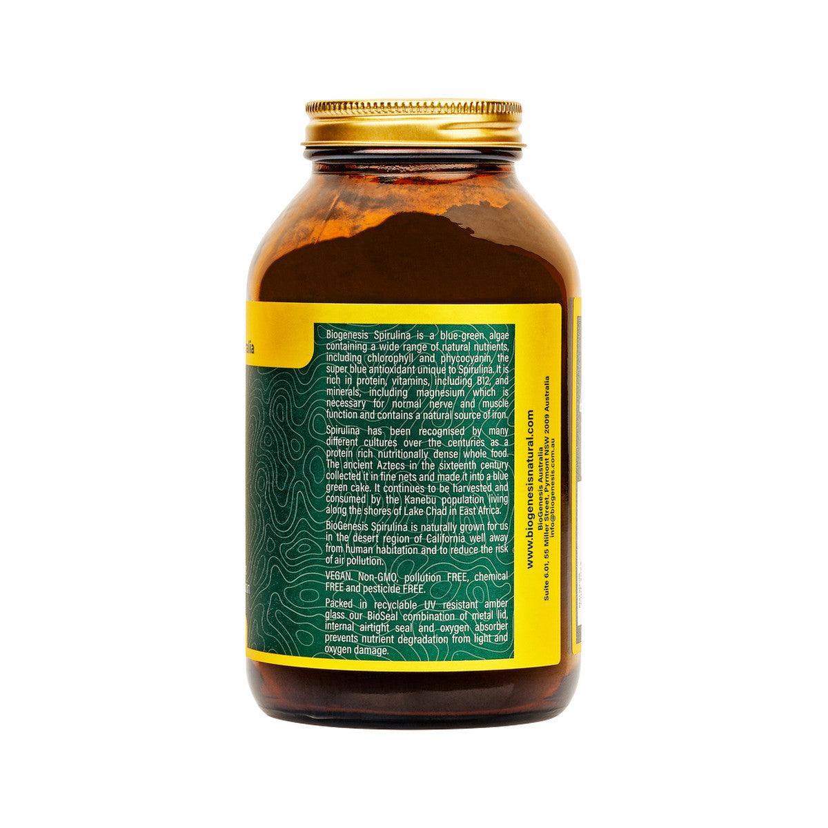 BioGenesis Spirulina Californian Desert Grown Powder 200g - QVM Vitamins™