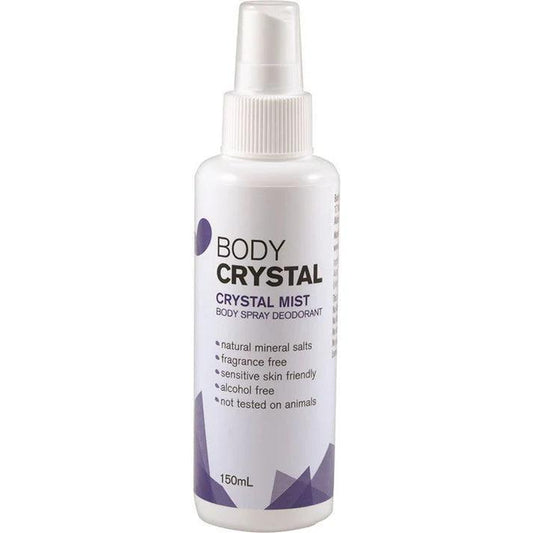 Body Crystal Body Spray Deodorant Cryst Mist Frag Free 150ml - QVM Vitamins™