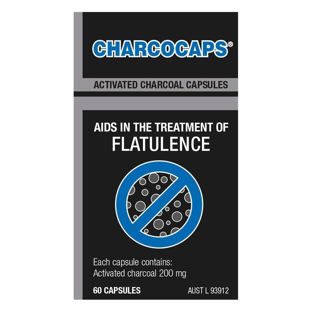 Charco Activated Charcoal 200mg 60 Capsules - QVM Vitamins™
