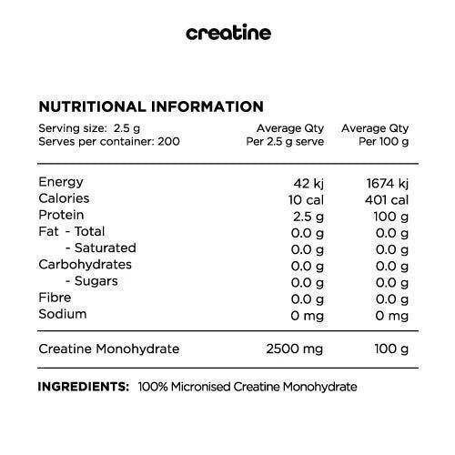 Switch Nutrition Creatine Monohydrate Unflavoured 500g