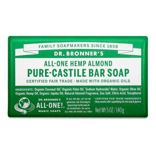 Dr. Bronner's Bar Soap Almond 140g - QVM Vitamins™