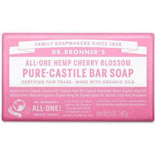 Dr. Bronner's Bar Soap Cherry Blossom 140g - QVM Vitamins™