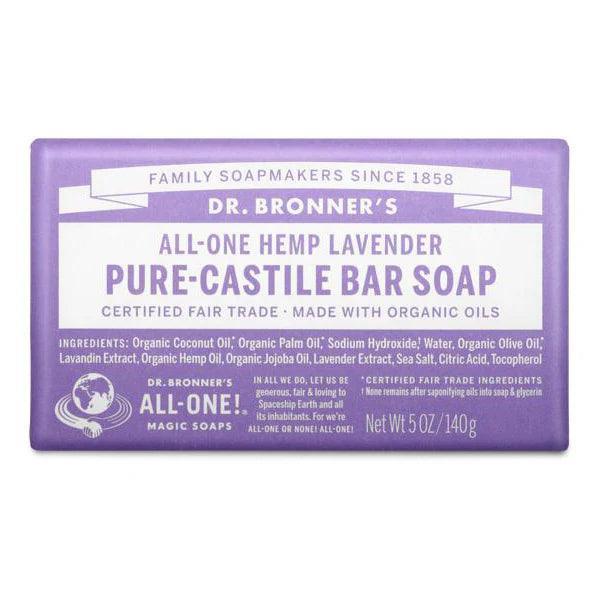 Dr. Bronner's Bar Soap Lavender 140g - QVM Vitamins™