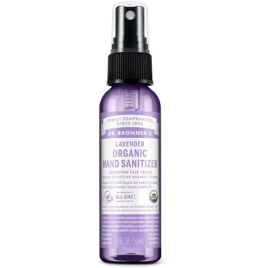 Dr. Bronner's Hand Sanitiser Lavender Organic 59ml - QVM Vitamins™