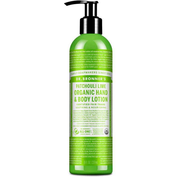 Dr. Bronner's Organic Hand & Body Lotion Patchouli Lime 237ml - QVM Vitamins™