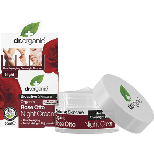 Dr Organic Rose Otto Night Cream Organic 50ml - QVM Vitamins™
