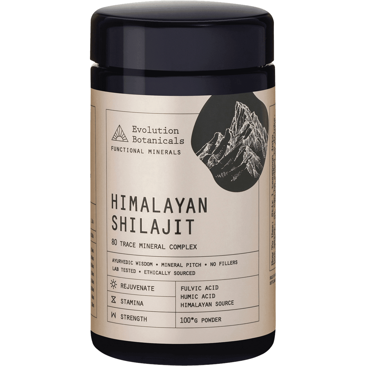 Evolution Botanicals Himalayan Shilajit Mineral Complex 100g - QVM Vitamins™