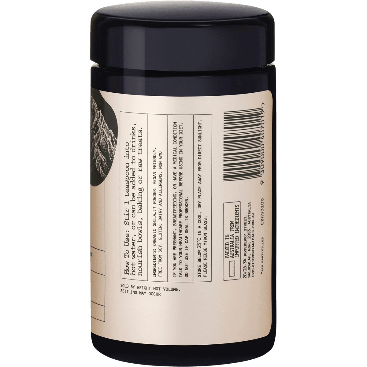Evolution Botanicals Himalayan Shilajit Mineral Complex 100g - QVM Vitamins™