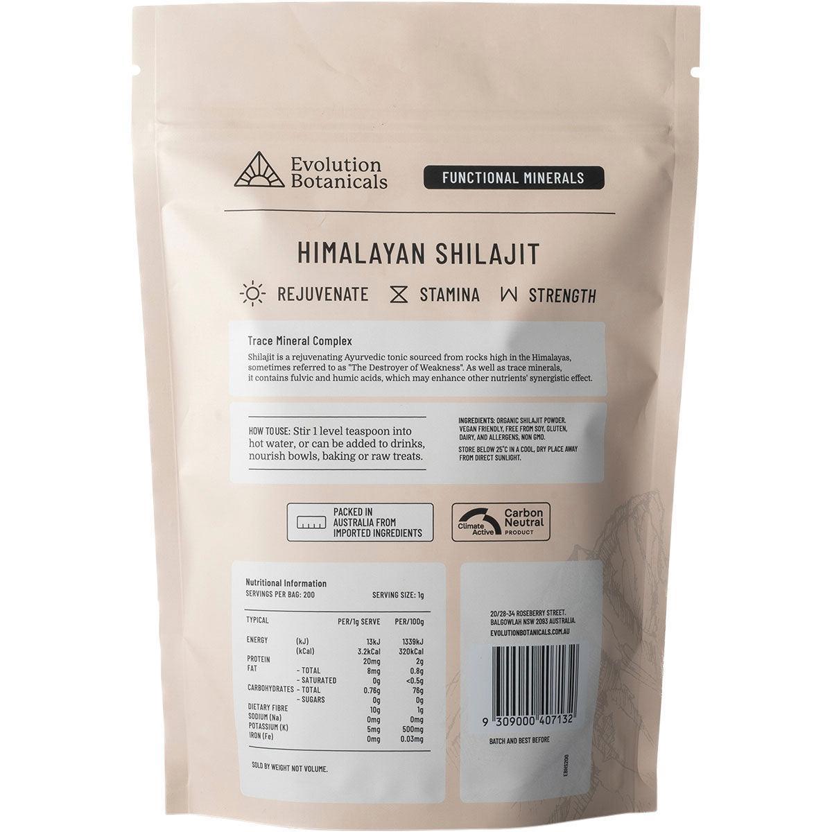 Evolution Botanicals Himalayan Shilajit Mineral Complex 200g - QVM Vitamins™