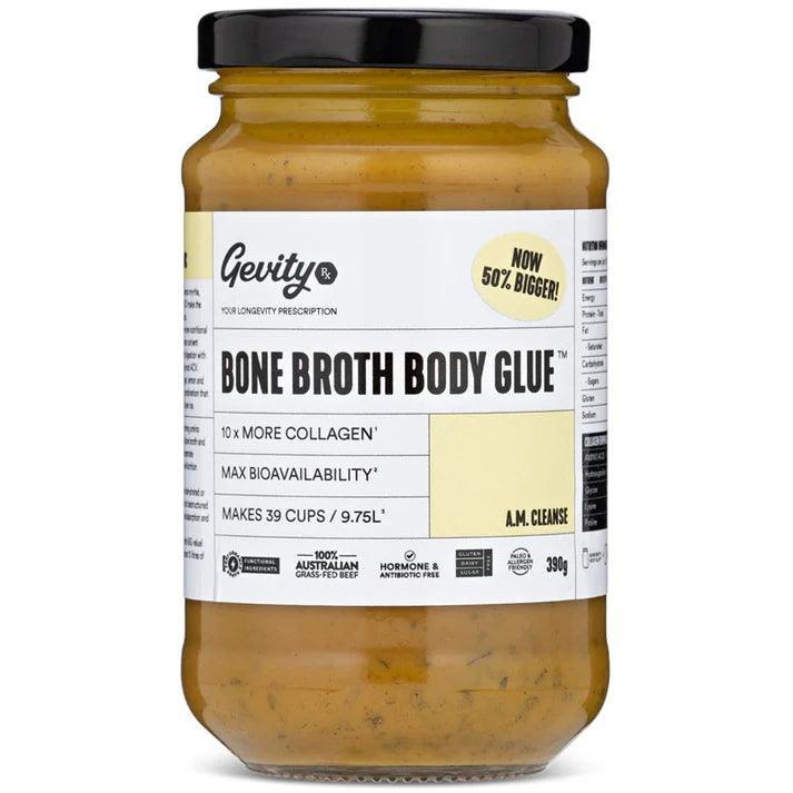 Gevity RX AM Cleanse Bone Broth Body Glue 390g - QVM Vitamins™