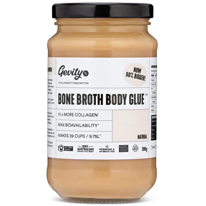Gevity Rx Bone Broth Body Glue Natural 390g - QVM Vitamins™