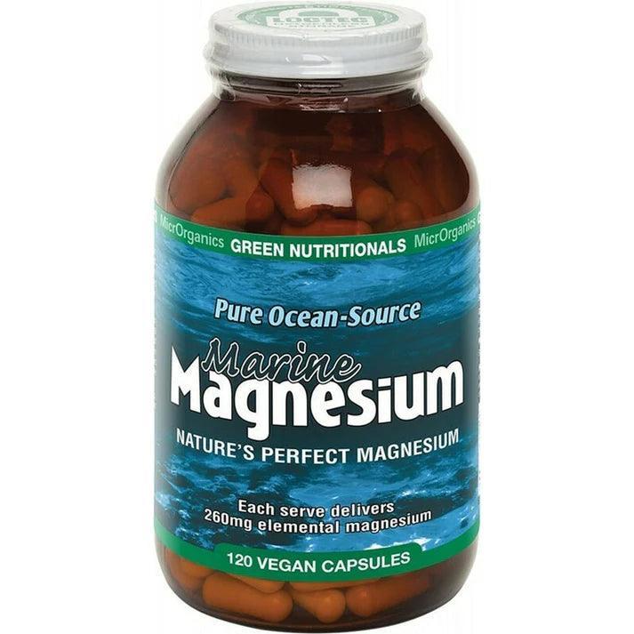 Green Nutritionals Pure Ocean-Source Marine Magnesium 120 Capsules - QVM Vitamins™