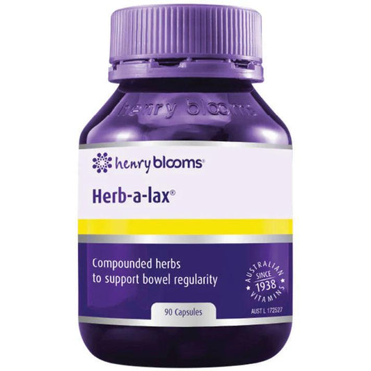 Henry Blooms Herb-a-lax 90 Capsules - QVM Vitamins™
