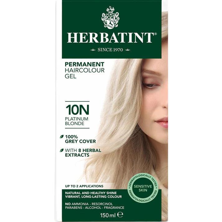 Herbatint Hair Colour 10N Platinum Blonde 150ml - QVM Vitamins™