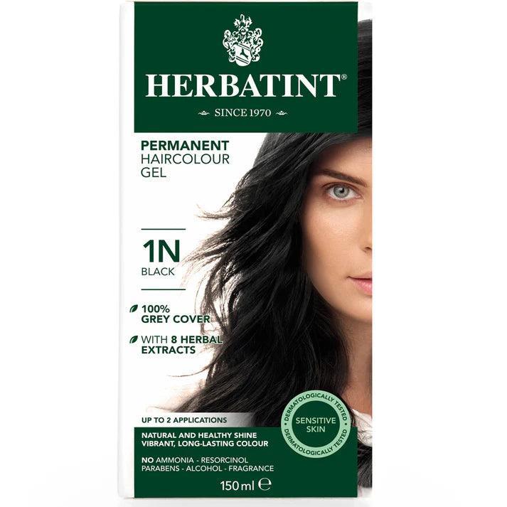 Herbatint Hair Colour 1N Black 150ml - QVM Vitamins™