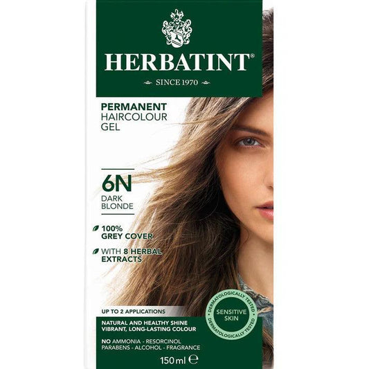 Herbatint Hair Colour 6N Dark Blonde 150ml - QVM Vitamins™