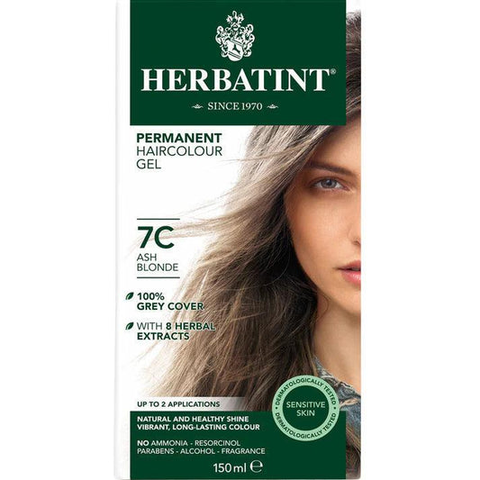 Herbatint Hair Colour 7C Ash Blonde 150ml - QVM Vitamins™