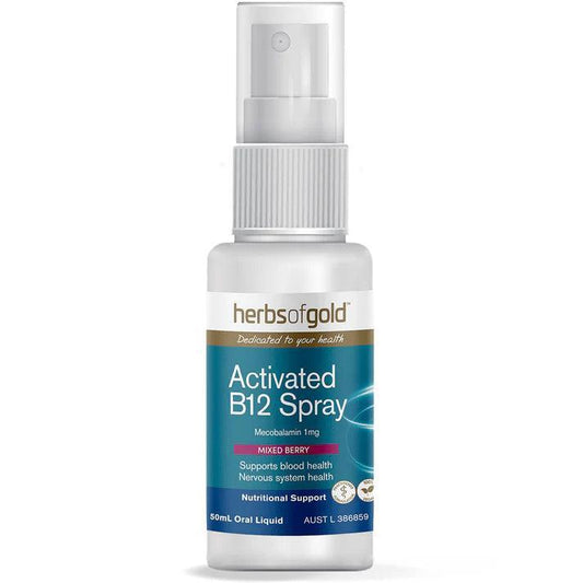 Herbs of Gold Activated B12 Spray 50ml - QVM Vitamins™