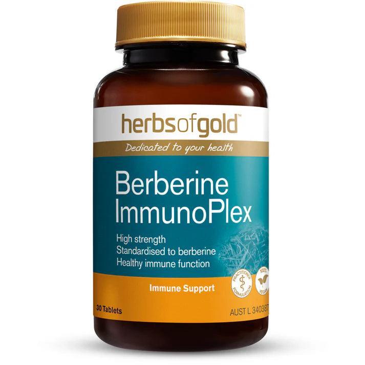 Herbs of Gold Berberine ImmunoPlex 30 Tablets - QVM Vitamins™