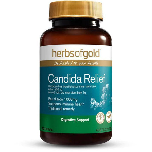 Herbs of Gold Candida Relief 60 Tablets - QVM Vitamins™