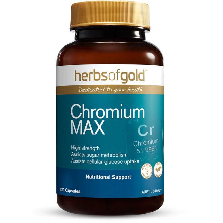 Herbs of Gold Chromium Max 120 Capsules - QVM Vitamins™