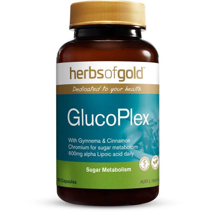 Herbs of Gold GlucoPlex 60 Capsules - QVM Vitamins™