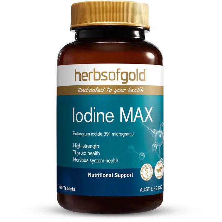 Herbs of Gold Iodine Max 60 Tablets - QVM Vitamins™
