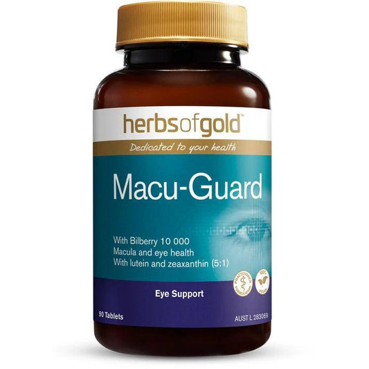 Herbs of Gold Macu-Guard with Bilberry 10,000 90 Tablets - QVM Vitamins™