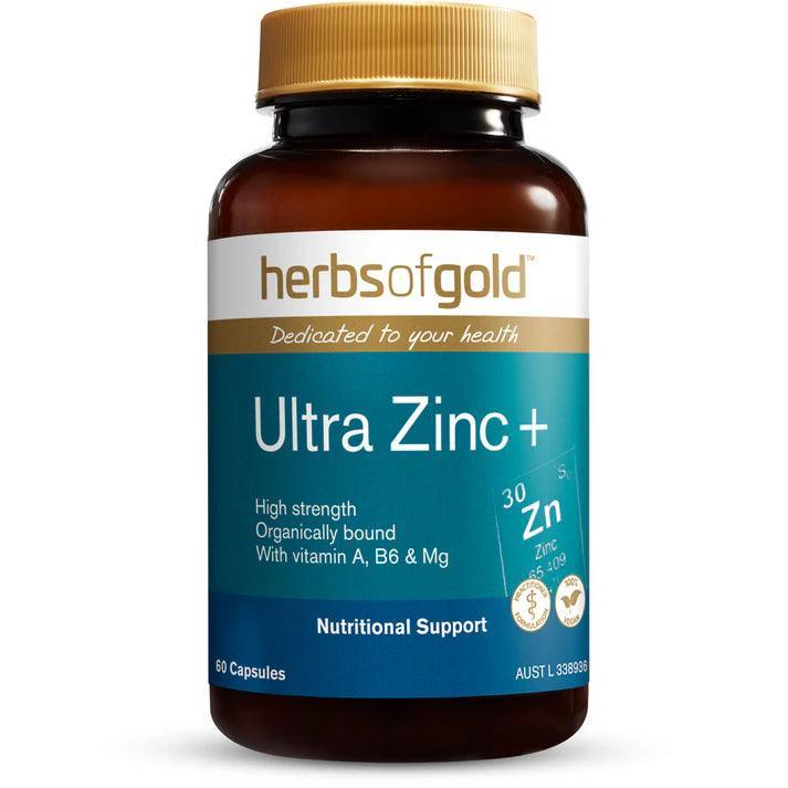 Herbs of Gold Ultra Zinc + 60 Capsules - QVM Vitamins™