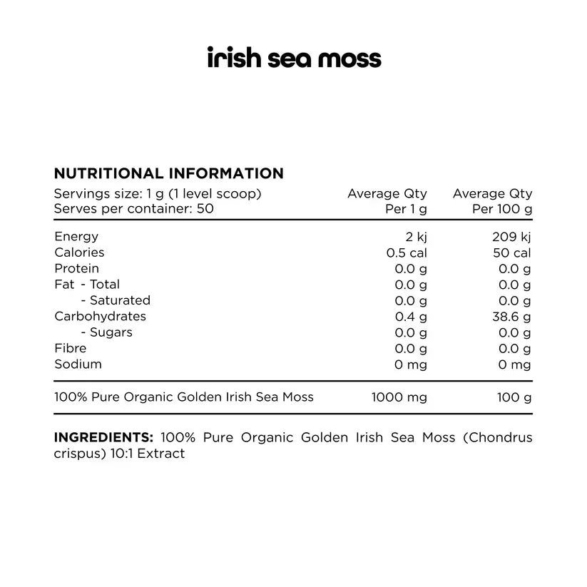 Switch Nutrition Irish Sea Moss 50 Serves