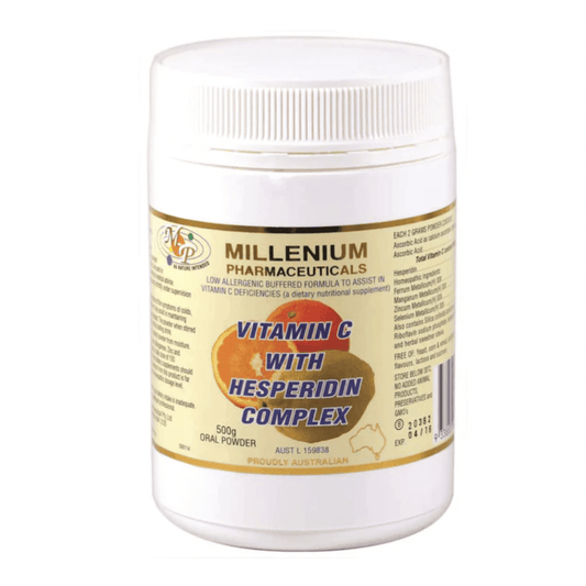 Millenium Pharmaceuticals Vitamin C with Hesperidin Complex Oral Powder 500g - QVM Vitamins™