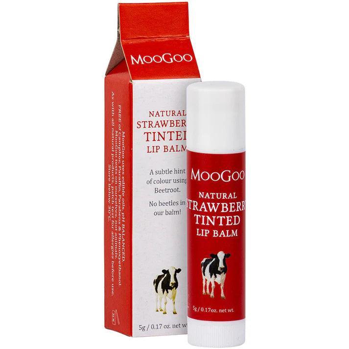 MooGoo Lip Balm Strawberry Tinted 5g - QVM Vitamins™
