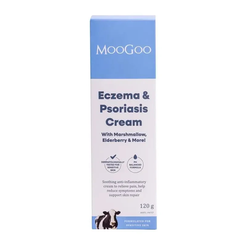 MooGoo Eczema and Psoriasis Cream With Marshmallow and Elderberry 120g