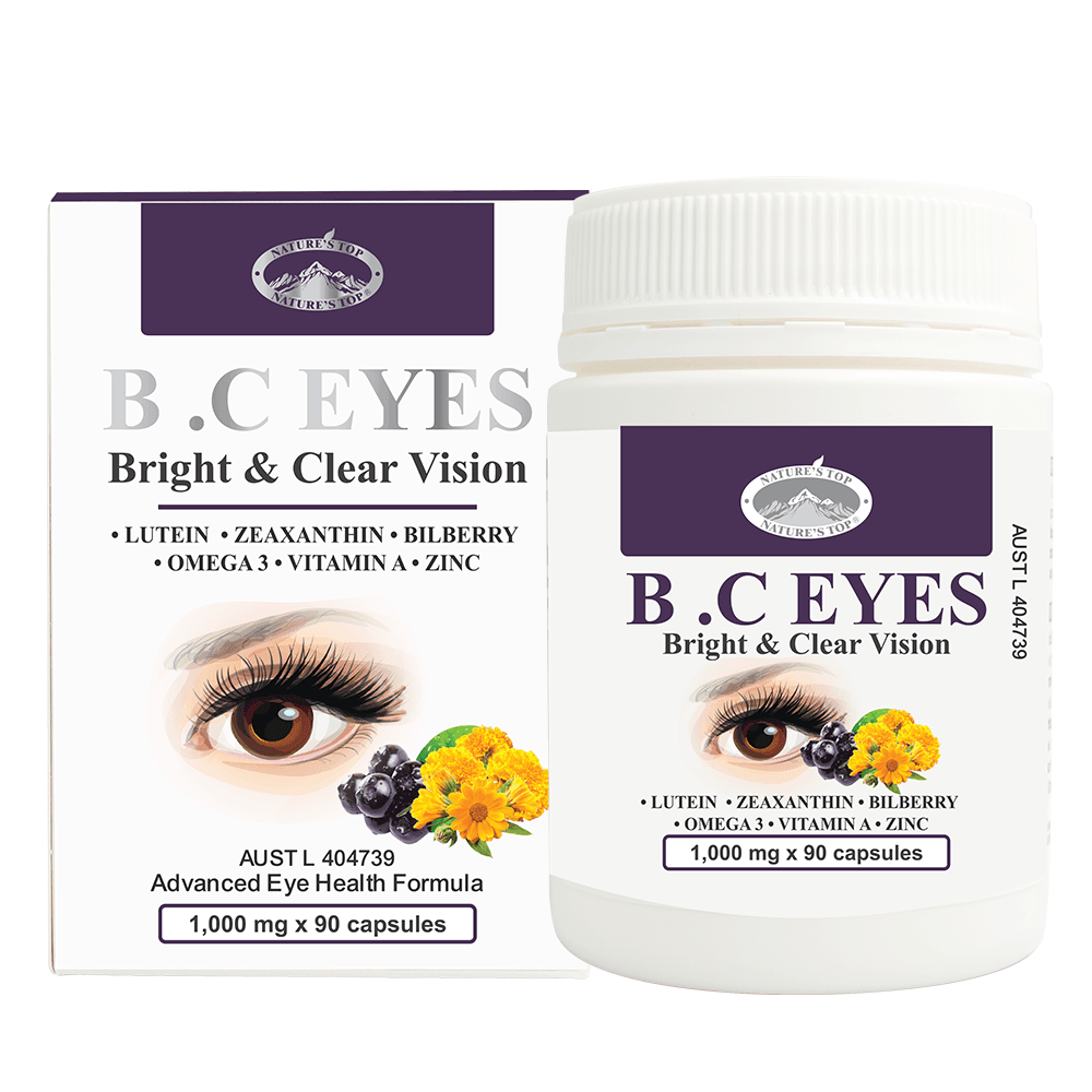 Nature’s Top Bright and Clear Vision 1000mg 90 Capsules - QVM Vitamins™