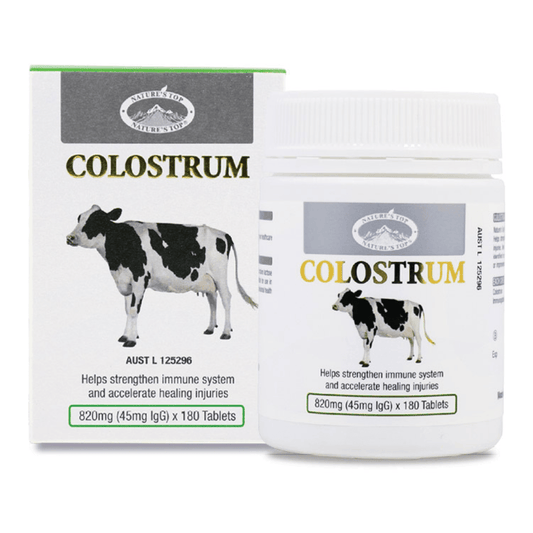 Nature’s Top Colostrum 820mg (45mg igG) 180 Tablets - QVM Vitamins™