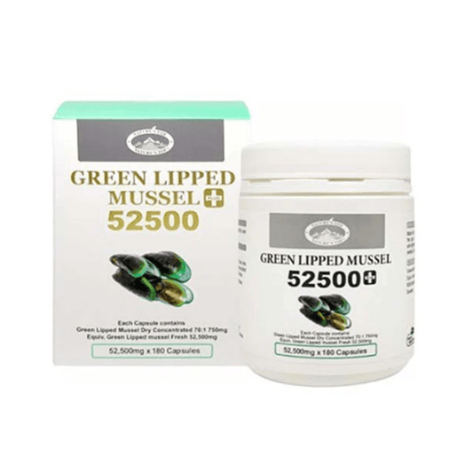Nature's Top Green Lipped Mussel 52500mg 180 Capsules - QVM Vitamins™